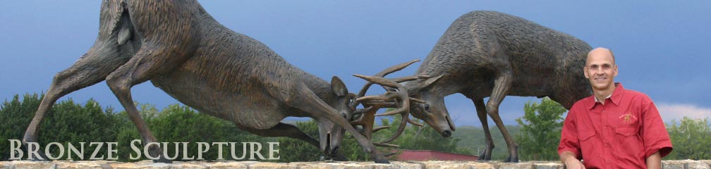 life size animal bronze sculpted by Ron Schaefer
